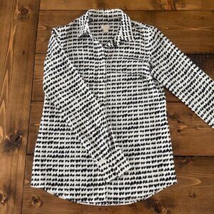 J.CREW All Over Heart Blouse XXS